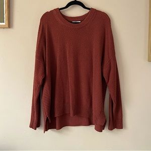 Madewell• dark orange waffle knit sweater women’s size xxl